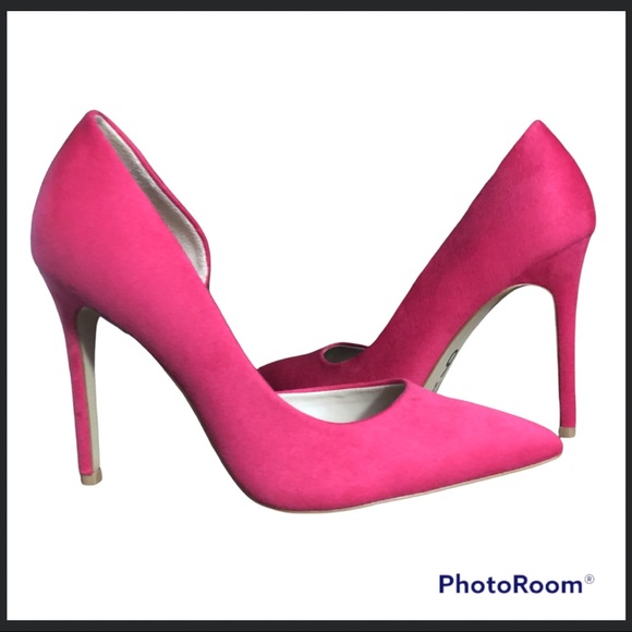 Mix No. 6 Shoes - Mix No. 6 Hot Pink Faux Suede Stilettos 4” Heel Size 6.5 NWOB